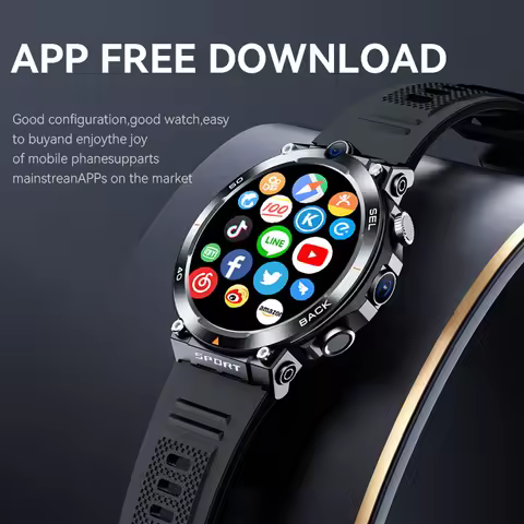 4G Smart Watch Men 1.39 inch Screen 900mah Battery 8GB+128GB RAM 500W Camera Video Call GPS WIFI Goo