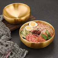 Food Grade 304 Golden Big Bowl, Instant Noodle Bowl, Large Ramen Bowl, Double-layer Bibimbap Bowl