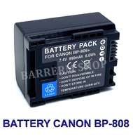 BP-808 / BP808 / BP-809 / BP809 Camera Battery For Canon แบตเตอรี่สำหรับกล้องแคนนอน Replacement Battery For Canon FS406,HFM400,HF100,HF M300,HF S100,HF S200,FS36,FS37,HF200,HFS11,HF100,HF20,HG21 (Black) BY BARRERM SHOP