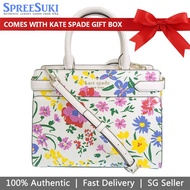 Kate Spade Handbag In Gift Box Crossbody Bag Staci Garden Bouquet Medium Satchel Cream Off White # KB719