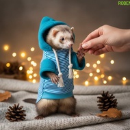 ROBEN Ferret Hoodie, Elastic Thick Fleece Ferret Pullover, Skin Friendly Cozy Soft Stylish Drawstrin