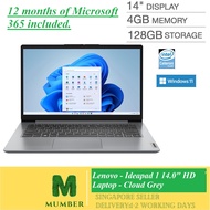 Lenovo Laptop Ideapad 1 14.0 " HD Cloud Grey