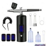 LCD Air Brush Kit With Air Compressor,3 Gear Pressure Cordless Airbrush Machine With Hose,38PSI Port