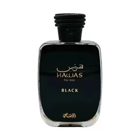 Hawas Black by Rasasi 100ml Luxury Men’s Fragrance, Patchouli Cedarwood & Amber Cologne
