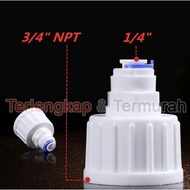 1/4" x 3/4" NPT Female Thread Straight (12-H) Straight connector/ for RO Hose 1/4 Internal Thread 3/