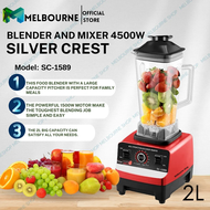 SC-1589 Food Processor Blender And Mixer 4500W Household 2 in 1 Silver Crest Blender 2L Multifunction Commercial Blender