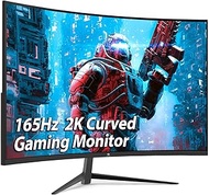 Z-Edge 32-inch Curved Gaming Monitor 16:9 QHD 2560x1440 165/144Hz 1ms Frameless LED Gaming Monitor, AMD Freesync Premium Display Port HDMI Built-in Speakers