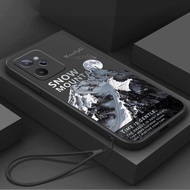 Casing For REALME C31 4G REALME C33 Phone Case with lanyard Snow mountain scenery aesthetic Silicone