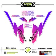 STRIPING SUZUKI CRYSTAL TUNE MOTIF X27 STICKER CRYSTAL TUNE CUSTOM STICKER ORIGINAL CRYSTAL MOTORCYC