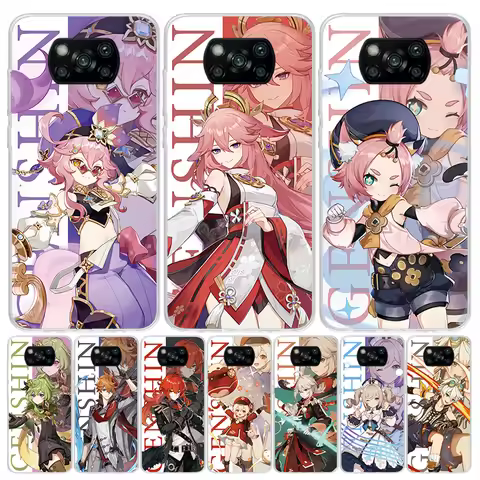 Genshin Impact Anime Case Phone Cover for Xiaomi Redmi Note 10 9 9S 8 8T 7 5 Pro Mi 12T 11T 10T 9T 1