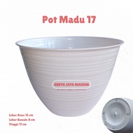 Honey White Pot 17 cm