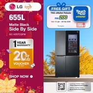 LG GC-V257CQFW (655L) Insta View Inverter Side by Side Fridge in Matte Black Finish Refrigerator