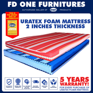ORIGINAL URATEX MATTRESS 2 INCH THICK X 75 INCHES LENGTH - ALL SIZES ( 2x30x75 / 2x36x75 / 2x48x75 / 2x54x75 / 2x60x75 / 2x72x75 - ALL COLORS)[ S size / Single size / Double size / Full Double size / Queen size / King size ] BED FOAM - URATEX SALE PRICE