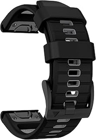 OVERSTEP Watch Band for Garmin Fenix 7 / Fenix 6 / Fenix 5 / EPIX 2, Quick Fit 22mm Silicone Watch B