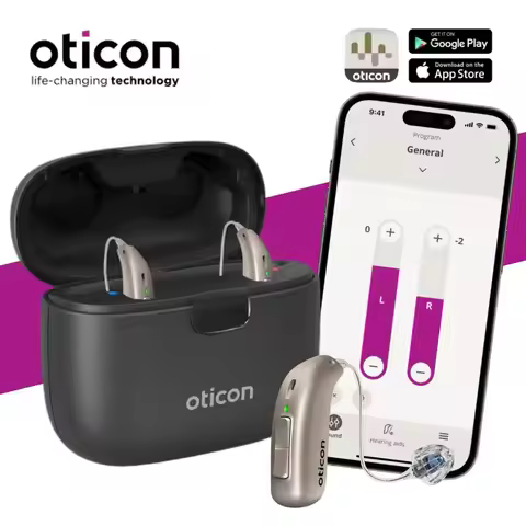 Oticon Jet PX 2 MiniRITE Rechargeable AI Hearing Aid DNN 48 Channels Bluetooth Computer Programming 