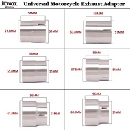 Universal Motorcycle Exhaust Adapter Escape Connection Reducer Muffler Stainless Steel 51Mm Verandering 52Mm 54Mm 56Mm 5