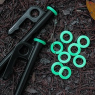 Outdoor Camping Tent Ground Nail Luminous Loop Silicone O-Loop Fluorescent Loop Night Fishing Warnin