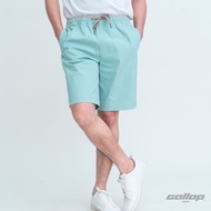 GALLOP : Men's Wear CASUAL SHORTS กางเกงขาสั้นเอวยางยืด รุ่นต่อขอบ GS9024 สี Aruba Blue ฟ้าป่นเขียว / ราคาปกติ 1790.-