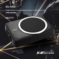 M3w SONY【XS-AW8】8吋薄型主動式重低音喇叭 椅下重低音 附線控 最大功率160W 音響改裝｜岡山破盤王