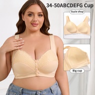 Plus size Top Lingerie A to G Cup 36-50 Wireless Push up Front closure Bra Underwear Creative big ch