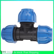 Bjiax PE Plastic Water Pipe Fitting 32mm Tee Connector For Connection Hot