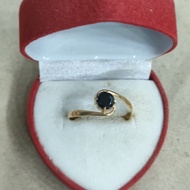 cincin silang mata hitam 1 gram emas muda