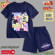 Huntrix Kpop Demon Hunters Kids T-Shirt Pants Set - Cute Huntrix Kids Set