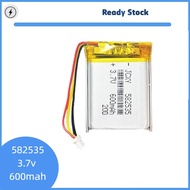Lithium Polymer Battery 1-2PCS 582535 602535 3.7V 600mAh  Rechargeable  For MP3 MP4 GPS Smart Watch 