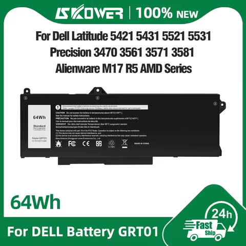 GRT01 Battery for Dell Precision 3470 3561 3571 3581 3591 Latitude 14 5421 5431 15 5521 5531 Alienwa