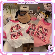 KATUN SC BJ1804 Cute Lotso Cartoon Pattern Cotton Short Sleeve T-Shirt for Girls