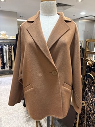 [清庫存!!!!!]【Max Mara】啡色羊毛羊絨短版外套-34