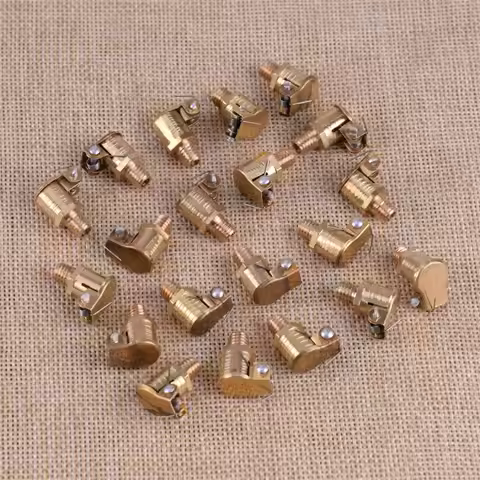 20Pcs M6x1mm Metric Male Thread Brass Plated Zinc Alloy Grease Oil Cup Oiler Spring Flip Cap Port Co