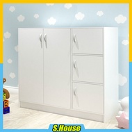 Kabinet Almari Pakaian Baju Budak Rak Buku Kayu Bilik Cabinet Shirt Wardrobe Bedroom Storage Bookshelf Shelf 木制橱衣柜书架