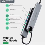 - USB Type C to 8 in 1 Multifunction HDMI 4K Compatible RJ45 Converter Hub USB Type C 8 in 1