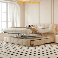 Puff Bed Drawer Storage Bed Rechargeable Upholstered Bed Sliding Storage Bed Bed Frame Storage Bed F