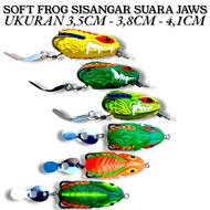SOFT FROG SISANGAR ACTION FILLED. SOFT FROG SOUND JAWS SIZE 3.5CM, 3.8CM AND 4.1CM. SOFT FROG FILLED