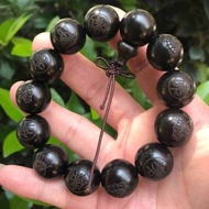 matching bracelet Natural Indian Ebony Carved Buddha Character Guanyin Buddha Statue Bracelet Buddha