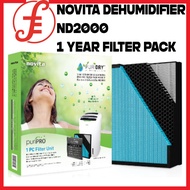 NOVITA ND2000 (For 2-In-1 Dehumidifier ND2000) 12 Months Filter Pack