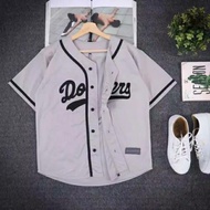 Dodgers Grey Men's baseball Jersey Wanita