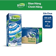 Thùng 48 Hộp Sữa Chua Lên Men Tự Nhiên Yomost Bạc Hà - Việt Quất (170ml/Hộp)