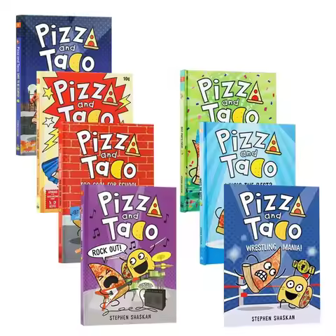 Pizza and Taco 8 Volumes English Version Primary Chapter Color Comic Novel Hardcover English Books