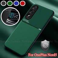 For 1+ OnePlus Nord 5 CE5 5G Phone Case Matte Leather Soft TPU Silicone Casing Shockproof Simple Car