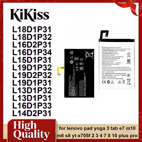 2750-7000mAh For Lenovo Pad Yoga 3 Tab E7 M10 M8 S8 YT-x705f 2 3 4 7 8 10 Plus Pro L16D1P34 L19D1P31