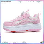 Hot sale！！！ 30-40 LED Double Roller Skate Shoes Women Men Automatic Luminous Sneakers roller shoes k