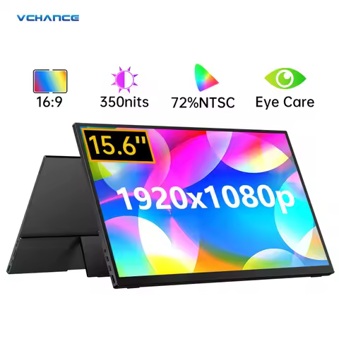 15.6'' 1080p Portable Monitor IPS 1080p 350nits Metal Frame with HDR USB-C HDMI-Compatible for Mobil