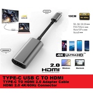 TYPE-C USB C TO HDMI 2.0 ADAPTER CABLE 4K 60Hz THUNDERBOLT 3 TYPE C HDMI 2.0 CONVERTOR