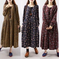 dress panjang motif bunga bAju muslim