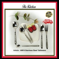 Stainless Steel Cutlery Table Dinner Spoon Fork Steak Knife Dessert Soup Coffee Cake Tea Cutleries S