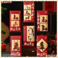 LETTER 6pcs Red Envelope, Cartoon Pattern Paper Material Lucky Money Bag, Creative Design Bless Word