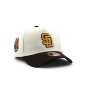 NEW ERA HATS 9FORTY SAN DIEGO PADRES MLB PETCO PARK 20TH GREY BOTTOM A-FRAME SNAPBACK HAT CREAM